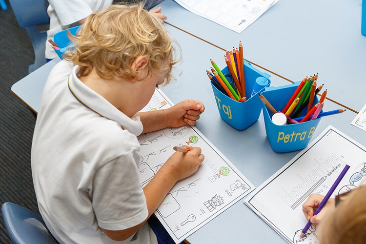 Photo of a student drawing